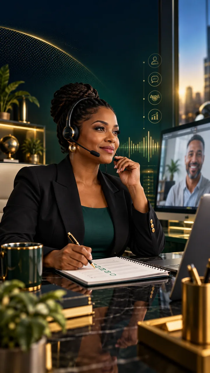 Tax professional preparing for a call