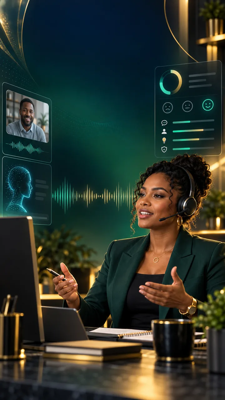 Tax professional rehearsing a call